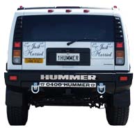 Stretch Hummer Interior View featuring fibre optic lighting and LCD television panels