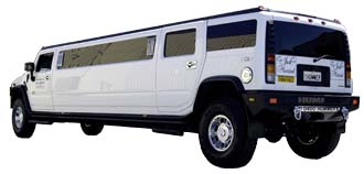 White Stretch Hummer - Adelaide's Hottest Rides: Side/Back